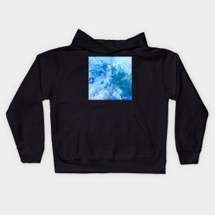 Foamy Ocean Blue Wave Kids Hoodie